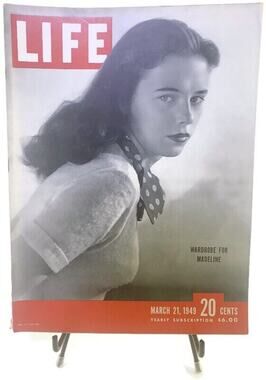 LIFE Magazine March 21 1949 Madeline Balcar Cover Wardrobe for Madeline Vintage